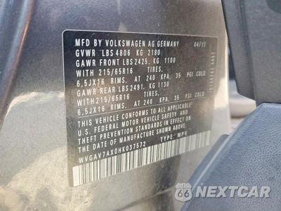 Zdjęcie 13 z 13 samochodu: 2017 VOLKSWAGEN TIGUAN S VIN:WVGAV7AX0HK037572 - miniatura