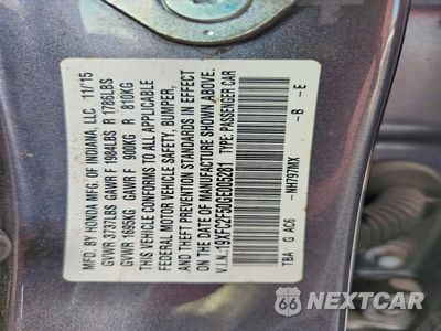 Zdjęcie 12 z 12 samochodu: 2016 HONDA CIVIC LX VIN:19XFC2F50GE005281 - miniatura