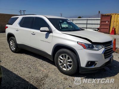 Czwarte zdjęcie samochodu z boku: 2021 CHEVROLET TRAVERSE LT VIN:1GNERGKW8MJ155988 - miniatura