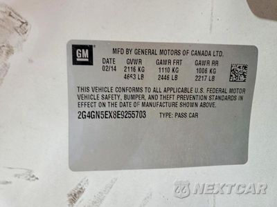 Zdjęcie 12 z 12 samochodu: 2014 BUICK REGAL PREMIUM VIN:2G4GN5EX8E9255703 - miniatura