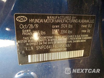 Zdjęcie 12 z 12 samochodu: 2020 HYUNDAI ELANTRA VALUE EDITION VIN:5NPD84LF6LH561487 - miniatura