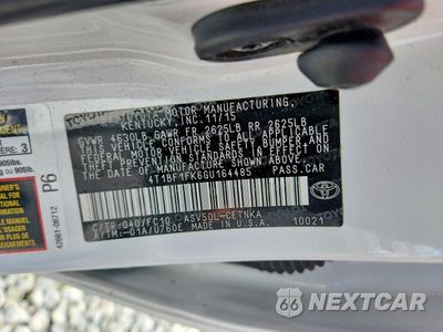Zdjęcie 12 z 12 samochodu: 2016 TOYOTA CAMRY LE VIN:4T1BF1FK6GU164485 - miniatura