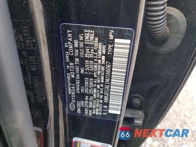 Zdjęcie 12 z 12 samochodu: 2022 HYUNDAI TUCSON XRT VIN:KM8JFCAE1NU166067 - miniatura