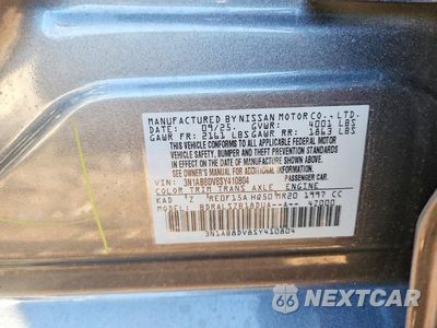 Zdjęcie 12 z 12 samochodu: 2025 NISSAN SENTRA SR VIN:3N1AB8DV8SY410804 - miniatura