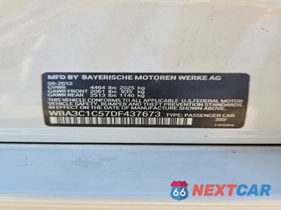 Zdjęcie 12 z 12 samochodu: 2013 BMW 328 I SULEV VIN:WBA3C1C57DF437673 - miniatura