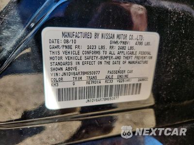 Zdjęcie 12 z 12 samochodu: 2011 INFINITI G25 SEDAN X VIN:JN1DV6AR7BM650977 - miniatura