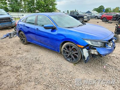 Czwarte zdjęcie samochodu z boku: 2020 HONDA CIVIC SPORT VIN:19XFC2F88LE211436 - miniatura