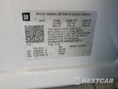 Zdjęcie 13 z 13 samochodu: 2019 CHEVROLET EQUINOX PREMIER VIN:2GNAXPEX6K6270074 - miniatura