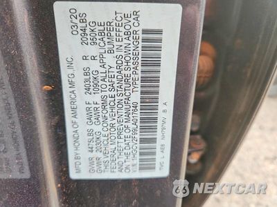 Zdjęcie 12 z 12 samochodu: 2020 HONDA ACCORD TOURING VIN:1HGCV2F99LA017640 - miniatura