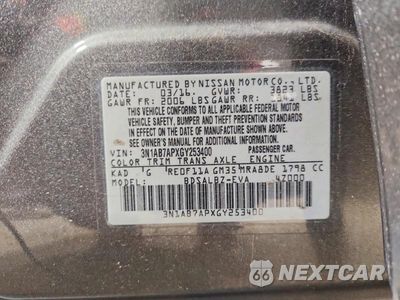 Zdjęcie 12 z 12 samochodu: 2016 NISSAN SENTRA S VIN:3N1AB7APXGY253400 - miniatura