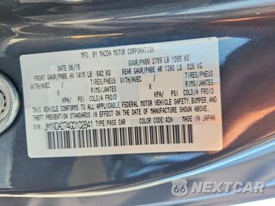 Zdjęcie 12 z 12 samochodu: 2016 MAZDA MX-5 MIATA GRAND TOURING VIN:JM1NDAD74G0102841 - miniatura