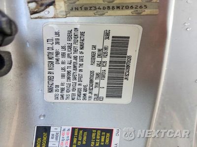 Zdjęcie 12 z 12 samochodu: 2008 NISSAN 350Z BASE VIN:JN1BZ34D88M706265 - miniatura