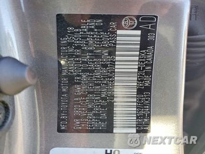 Zdjęcie 12 z 12 samochodu: 2018 TOYOTA COROLLA SE VIN:2T1BURHE6JC107725 - miniatura