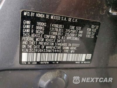 Zdjęcie 13 z 13 samochodu: 2022 HONDA HR-V LX VIN:3CZRU6H33NM754442 - miniatura