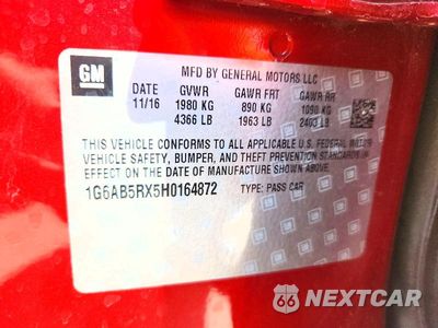 Zdjęcie 13 z 13 samochodu: 2017 CADILLAC ATS LUXURY VIN:1G6AB5RX5H0164872 - miniatura