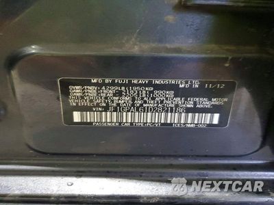 Zdjęcie 12 z 12 samochodu: 2013 SUBARU IMPREZA SPORT PREMIUM VIN:JF1GPAL61D2821186 - miniatura