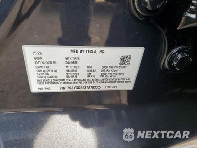 Zdjęcie 12 z 12 samochodu: 2026 TESLA MODEL Y VIN:7SAYGDEE3TA703365 - miniatura