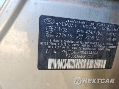 Zdjęcie 12 z 12 samochodu: 2008 HYUNDAI AZERA LIMITED VIN:KMHFC46F88A334864 - miniatura