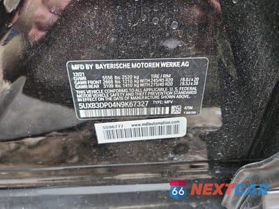 Zdjęcie 13 z 13 samochodu: 2022 BMW X3 M40I VIN:5UX83DP04N9K67327 - miniatura