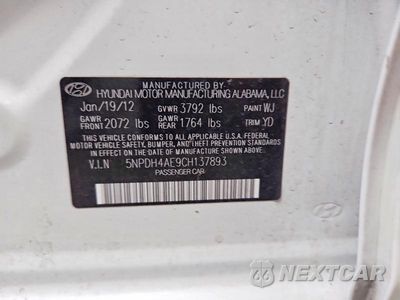 Zdjęcie 12 z 12 samochodu: 2012 HYUNDAI ELANTRA GLS VIN:5NPDH4AE9CH137893 - miniatura
