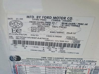 Zdjęcie 12 z 12 samochodu: 2009 FORD F150 SUPERCREW VIN:1FTPW14V89FA47814 - miniatura