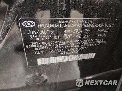 Zdjęcie 12 z 12 samochodu: 2017 HYUNDAI ELANTRA SE VIN:5NPD84LF4HH103857 - miniatura