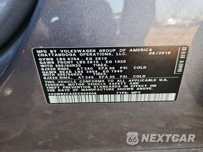 Zdjęcie 13 z 13 samochodu: 2019 VOLKSWAGEN ATLAS SE VIN:1V2WR2CA2KC602009 - miniatura