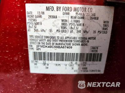 Zdjęcie 14 z 14 samochodu: 2009 FORD EDGE LIMITED VIN:2FMDK49C59BA67409 - miniatura
