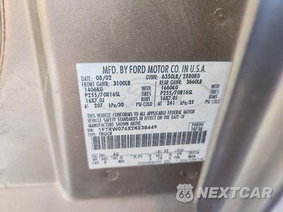 Zdjęcie 13 z 13 samochodu: 2002 FORD F150 SUPERCREW VIN:1FTRW076X2KE38449 - miniatura
