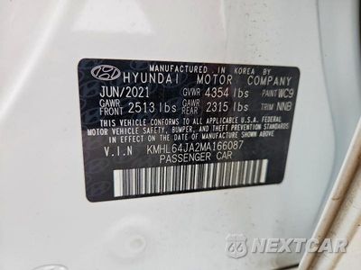 Zdjęcie 12 z 12 samochodu: 2021 HYUNDAI SONATA SEL VIN:KMHL64JA2MA166087 - miniatura