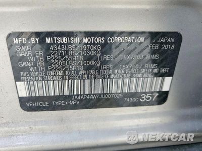 Zdjęcie 13 z 13 samochodu: 2018 MITSUBISHI OUTLANDER SPORT SEL VIN:JA4AP4AW7JU007025 - miniatura