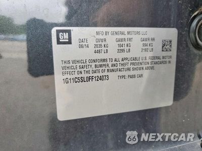 Zdjęcie 13 z 13 samochodu: 2015 CHEVROLET MALIBU 1LT VIN:1G11C5SL0FF124073 - miniatura