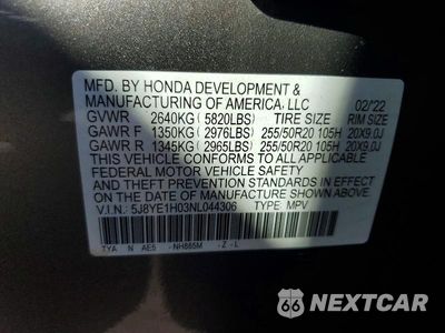Zdjęcie 13 z 13 samochodu: 2022 ACURA MDX A-SPEC VIN:5J8YE1H03NL044306 - miniatura