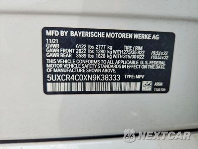 Zdjęcie 12 z 12 samochodu: 2022 BMW X5 SDRIVE 40I VIN:5UXCR4C0XN9K38333 - miniatura
