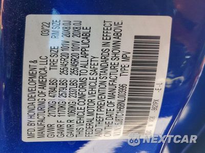 Zdjęcie 13 z 13 samochodu: 2022 ACURA RDX A-SPEC VIN:5J8TC1H68NL003996 - miniatura