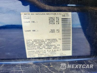 Zdjęcie 13 z 13 samochodu: 2020 NISSAN ALTIMA S VIN:1N4BL4BV2LN321647 - miniatura