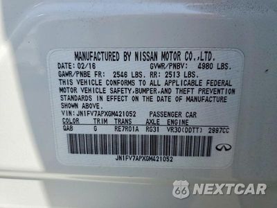 Zdjęcie 13 z 13 samochodu: 2016 INFINITI Q50 RED SPORT 400 VIN:JN1FV7APXGM421052 - miniatura