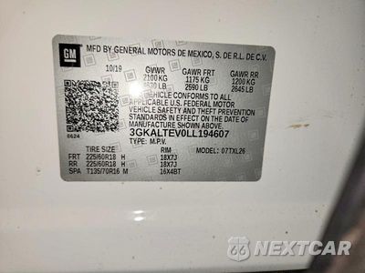 Zdjęcie 14 z 14 samochodu: 2020 GMC TERRAIN SLE VIN:3GKALTEV0LL194607 - miniatura