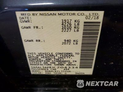 Zdjęcie 13 z 13 samochodu: 2018 NISSAN ALTIMA 2.5 SL VIN:1N4AL3AP8JC204334 - miniatura