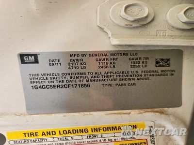 Zdjęcie 13 z 13 samochodu: 2012 BUICK LACROSSE VIN:1G4GC5ER2CF171856 - miniatura