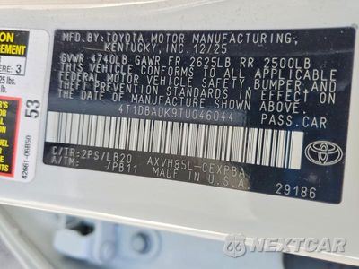 Zdjęcie 12 z 12 samochodu: 2026 TOYOTA CAMRY XSE VIN:4T1DBADK9TU046044 - miniatura