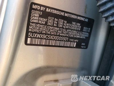 Zdjęcie 14 z 14 samochodu: 2013 BMW X3 XDRIVE28I VIN:5UXWX9C5XD0D05501 - miniatura
