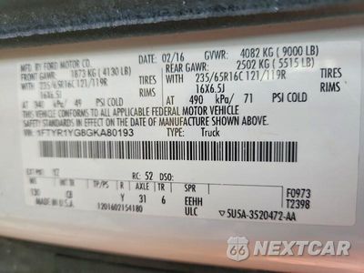 Zdjęcie 13 z 13 samochodu: 2016 FORD TRANSIT T-250 VIN:1FTYR1YG8GKA80193 - miniatura