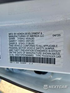 Zdjęcie 12 z 12 samochodu: 2025 HONDA ACCORD HYBRID SPORT VIN:1HGCY2F57SA048453 - miniatura