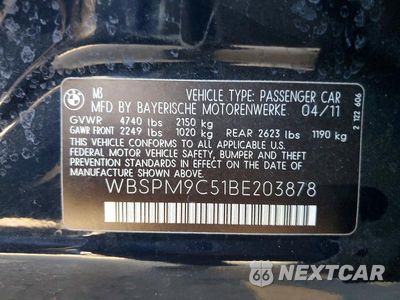 Zdjęcie 13 z 13 samochodu: 2011 BMW M3 VIN:WBSPM9C51BE203878 - miniatura