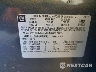 Zdjęcie 13 z 13 samochodu: 2011 GMC TERRAIN SLE VIN:2CTFLTE55B6408435 - miniatura
