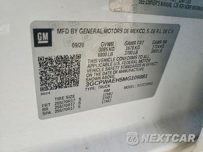 Zdjęcie 12 z 12 samochodu: 2021 CHEVROLET SILVERADO C1500 VIN:3GCPWAEH5MG109881 - miniatura