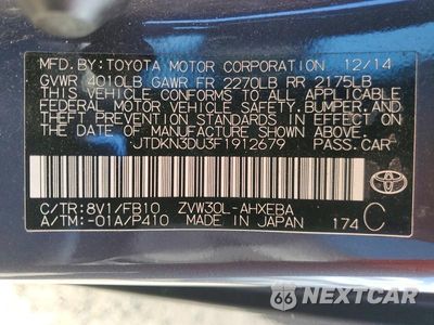 Zdjęcie 13 z 13 samochodu: 2015 TOYOTA PRIUS TWO VIN:JTDKN3DU3F1912679 - miniatura
