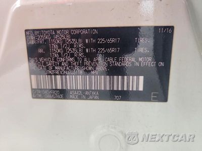 Zdjęcie 13 z 13 samochodu: 2017 TOYOTA RAV4 LE VIN:JTMZFREV2HJ703118 - miniatura