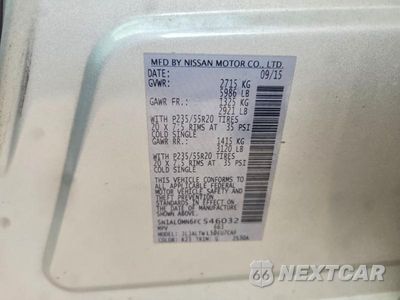 Zdjęcie 13 z 13 samochodu: 2015 INFINITI QX60 BASE VIN:5N1AL0MN6FC546032 - miniatura